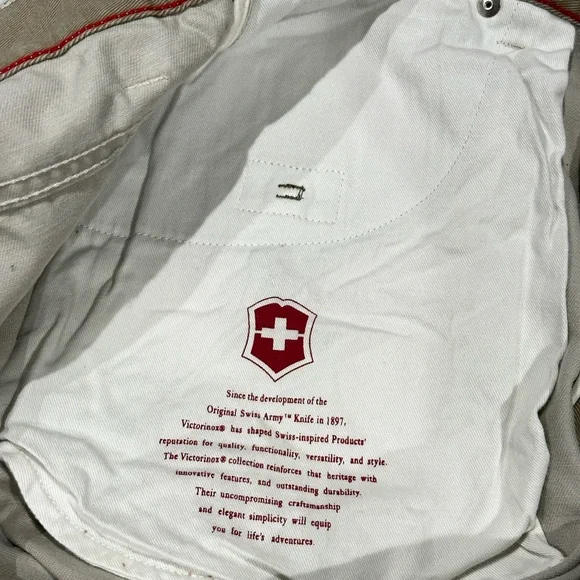 Victorinox Swiss Army Denim Boot Cut Pants Tan Khaki Mens Jeans Casual - Picture 7 of 8